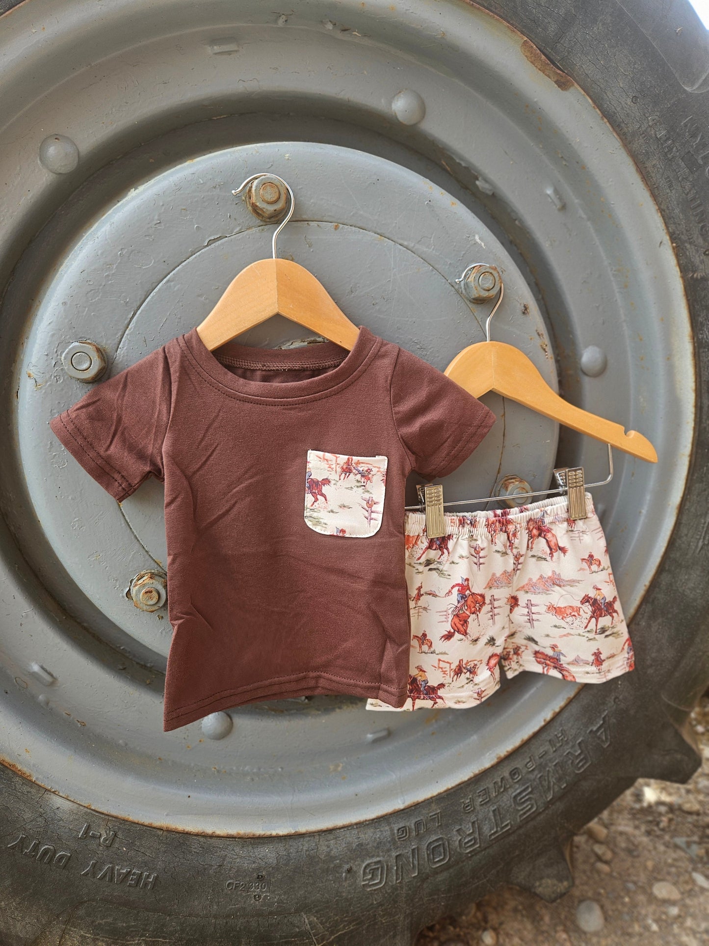 Vintage Western Short Set Comfortable Shorts Country Chic Baby Co