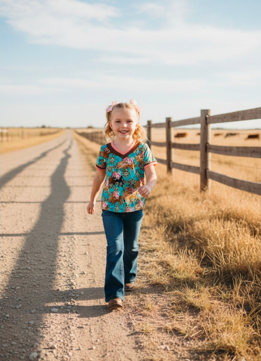 Wildflowers & Buffalos Outdoor Inspired Design Shirt Country Chic Baby Co