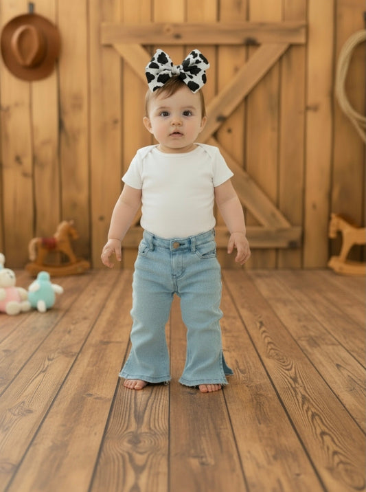 Split Flared Split Hem Jeans Country Chic Baby Co