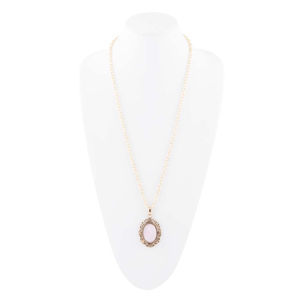 Rosie Pink Opal Pendant Necklace
