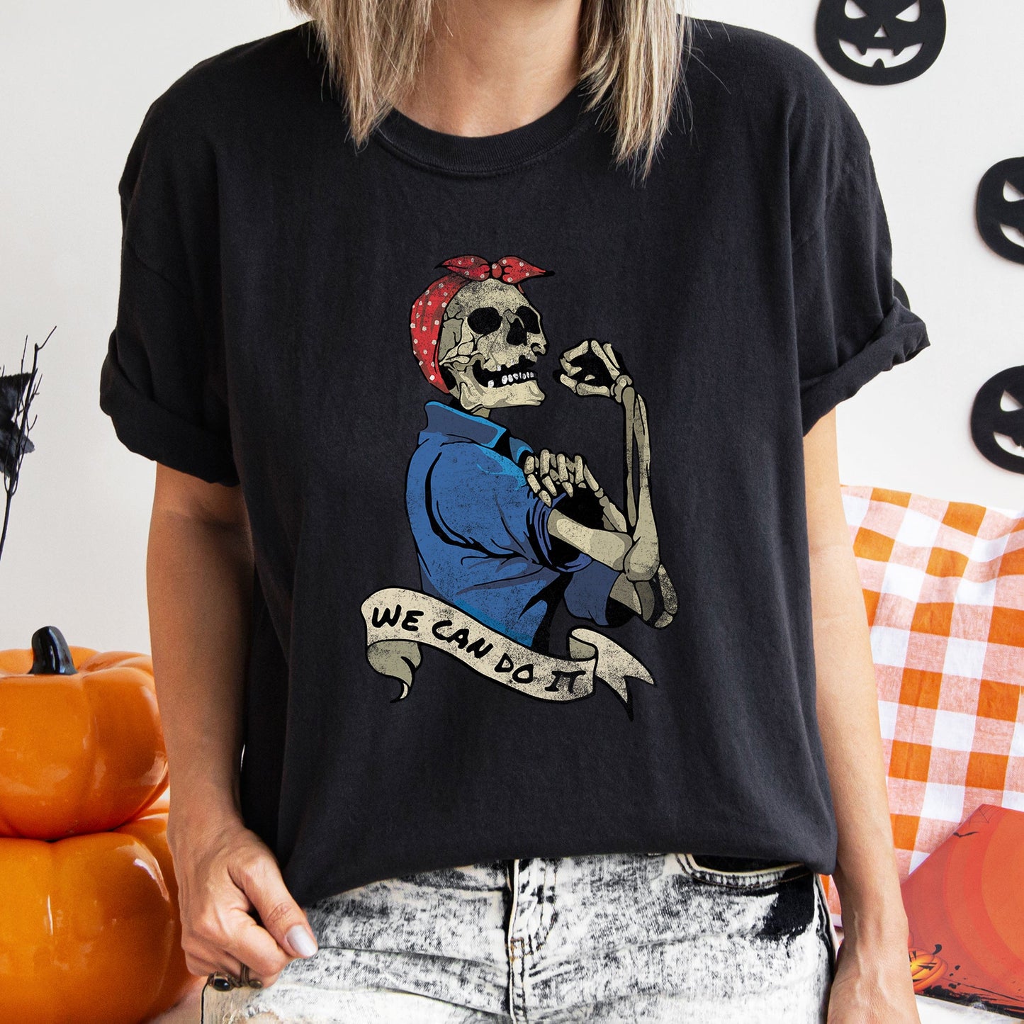 Rosie the Riveter We Can Do It Retro Halloween Comfort Colors Tshirt