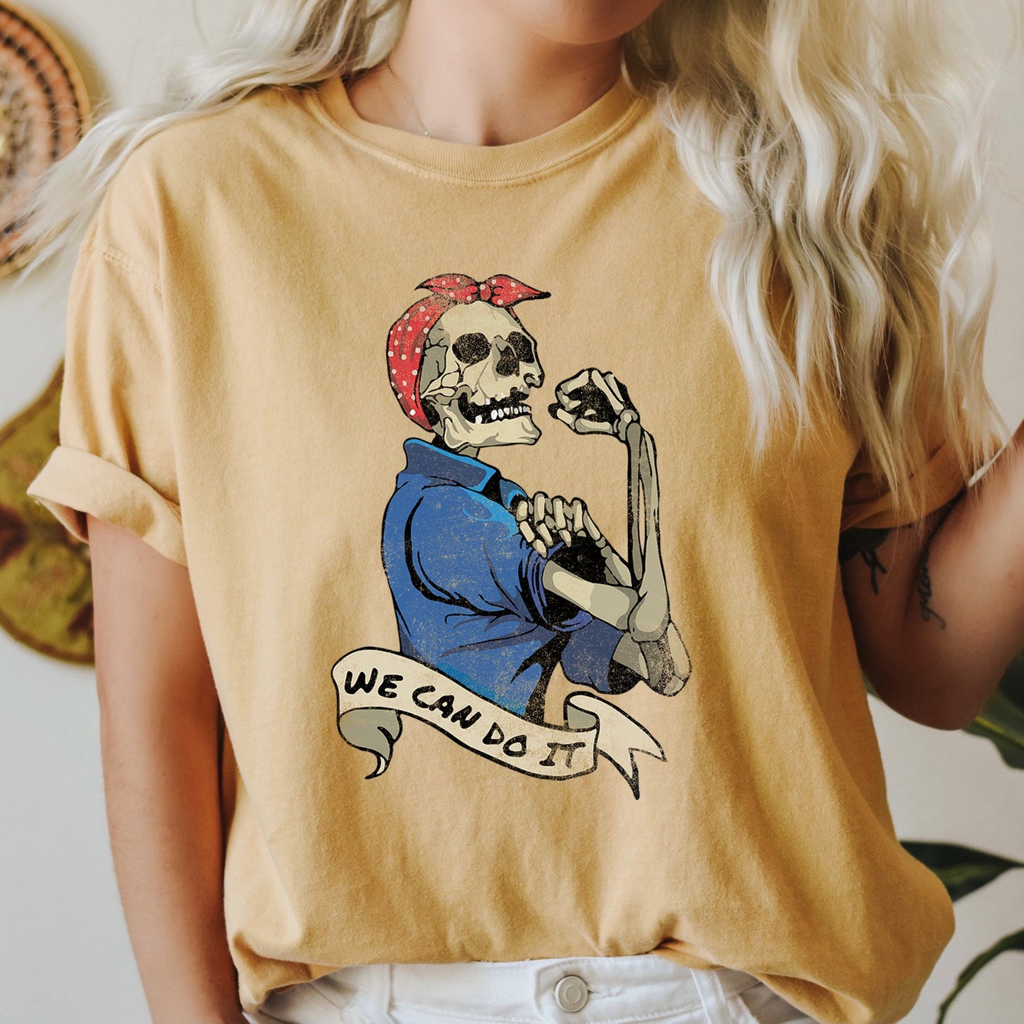 Rosie the Riveter We Can Do It Retro Halloween Comfort Colors Tshirt