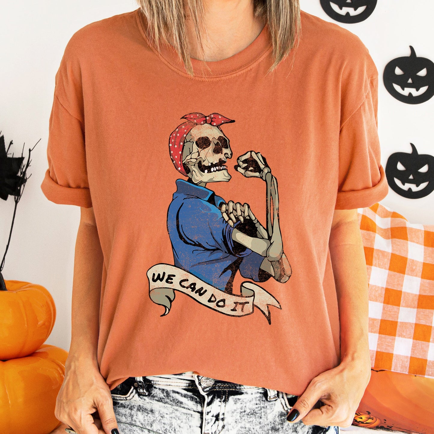 Rosie the Riveter We Can Do It Retro Halloween Comfort Colors Tshirt