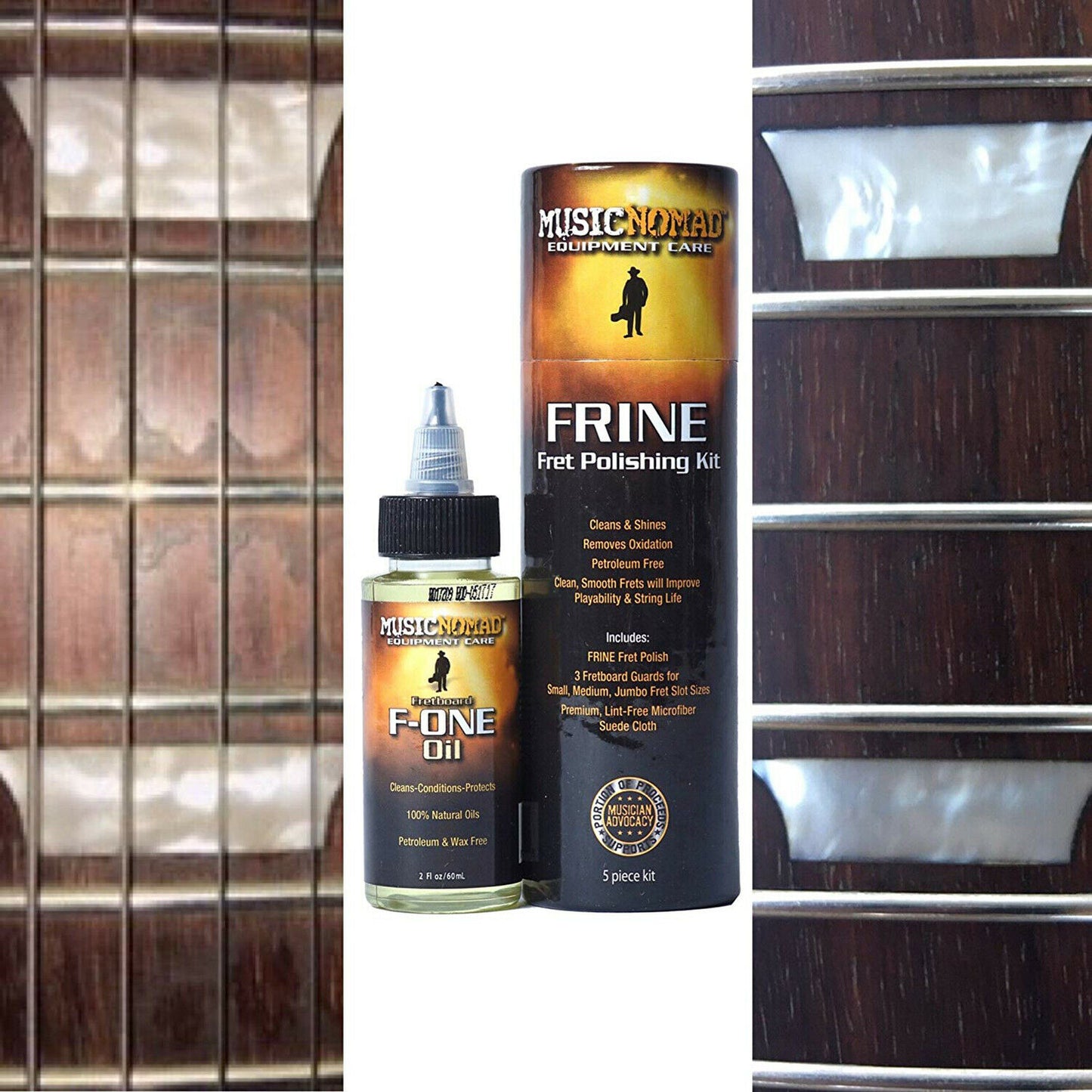 Music Nomad Total Fretboard Care Set Oil Cleaner Conditioner Protector Polishing Kit MN144