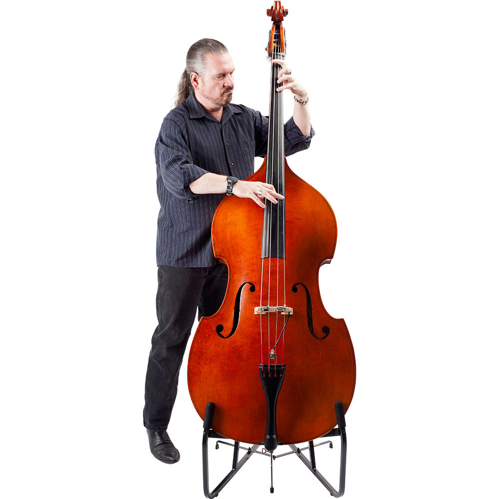 Double Bass Stand Lightweight Steel Padded Hercules Stands DS590B