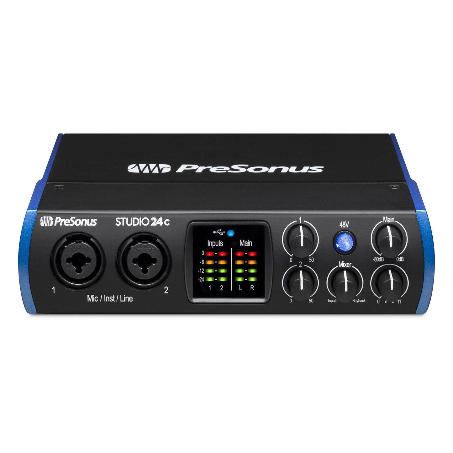 PreSonus Studio 24C USB-C 24-bit/192kHz Audio Interface with 2 Mic Inputs