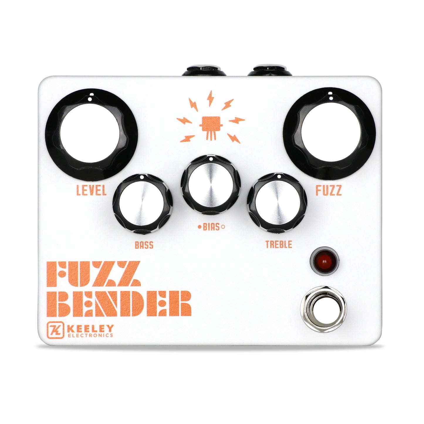 Keeley Fuzz Bender 3 Transistor Hybrid Fuzz Pedal with 3 Patch Cable Bundle