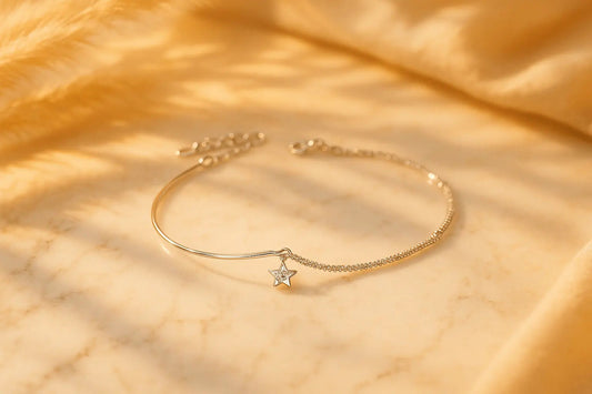 S925 Sterling Silver Elegant Double Silver Bangled Bracelet
