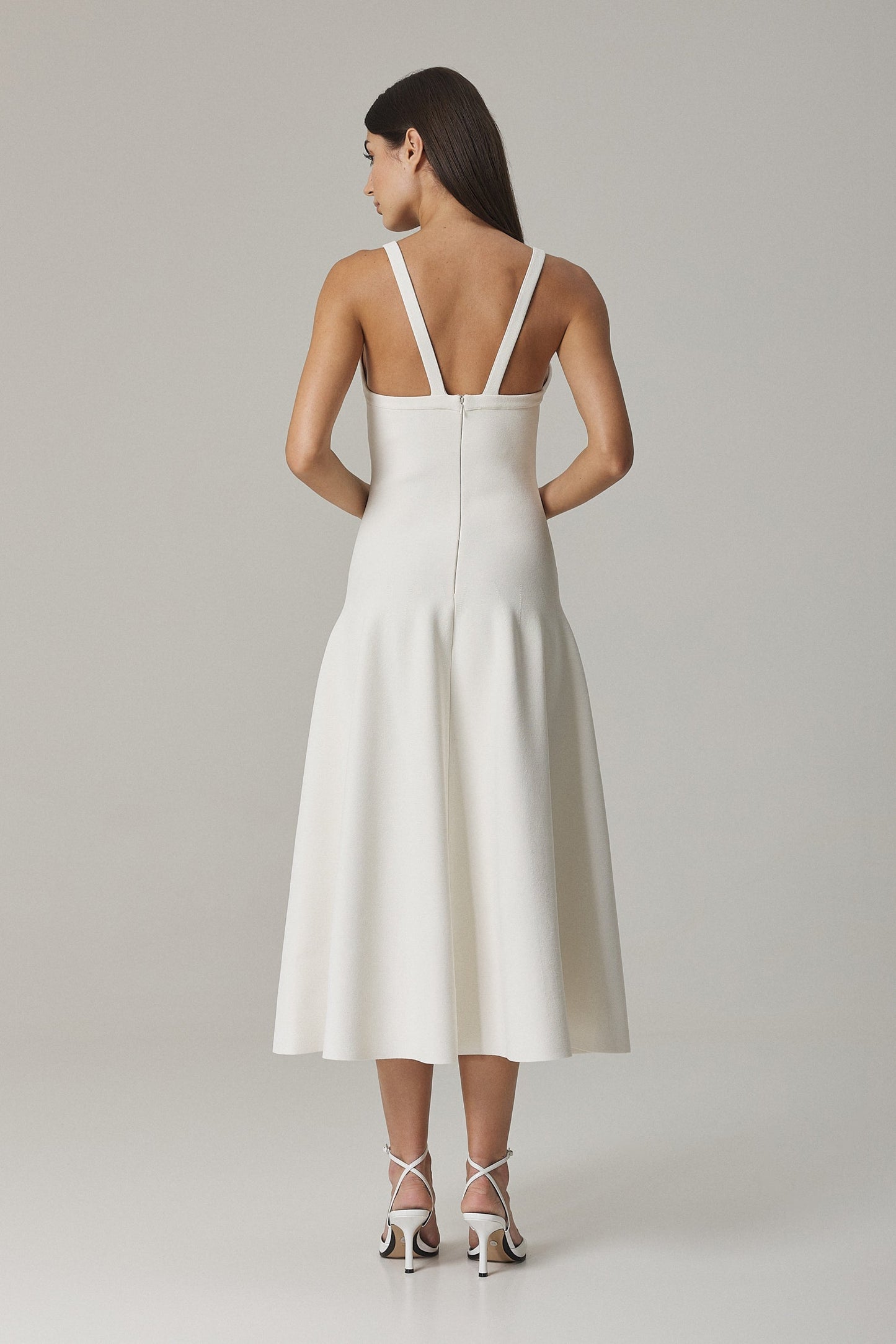 SASHA CIRCULAR KNIT DRESS IN SUGAR