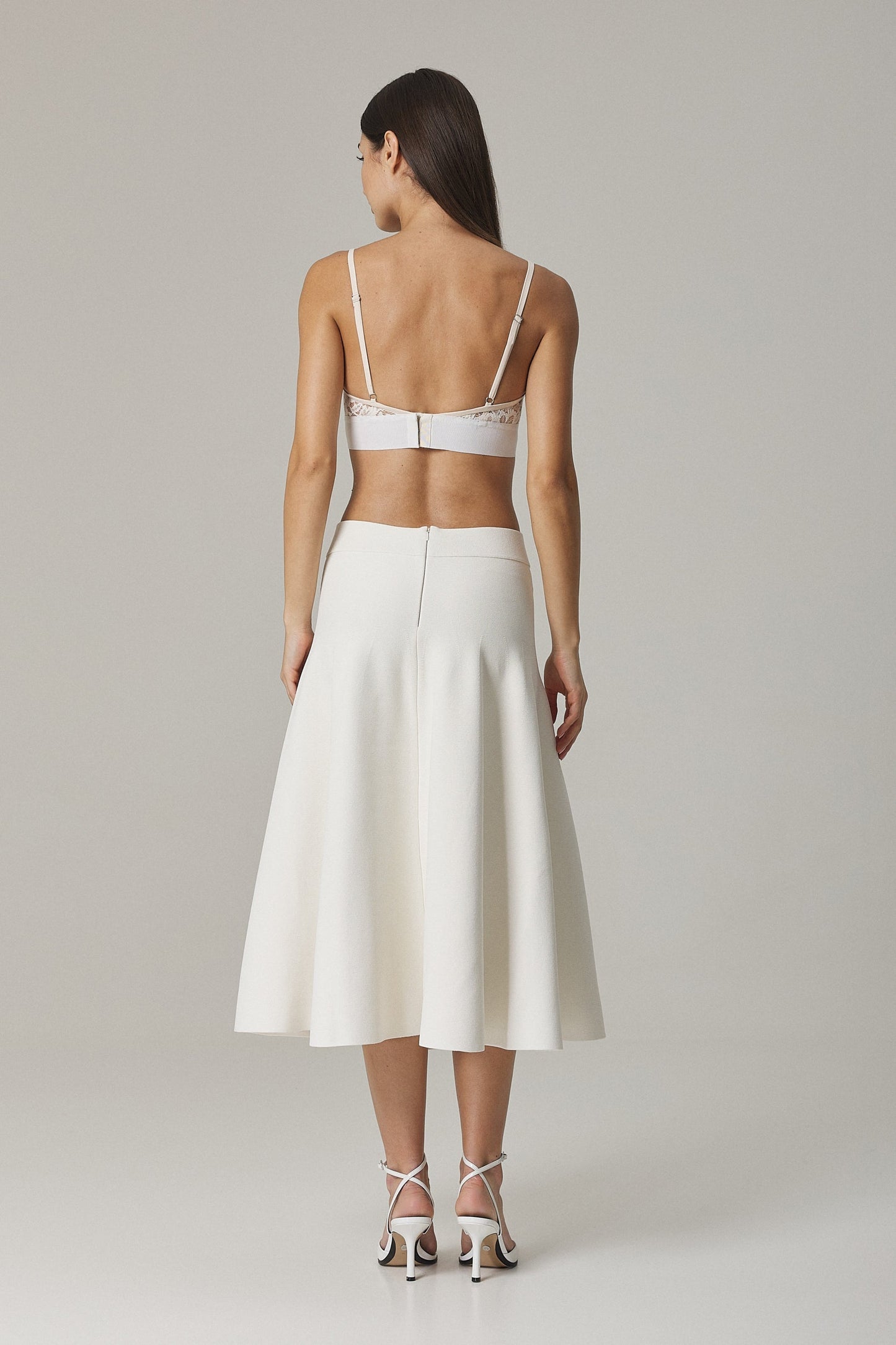 MONICA CIRCULAR KNIT FULL SKIRT IN SUGAR