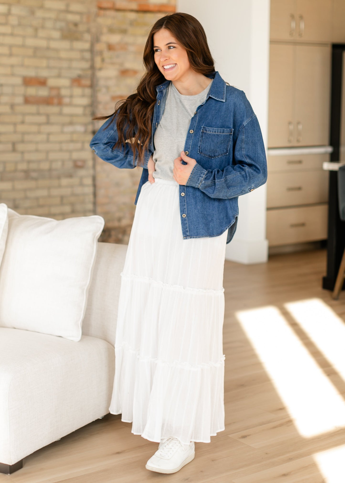 Serena Cotton Gauze Maxi Skirt