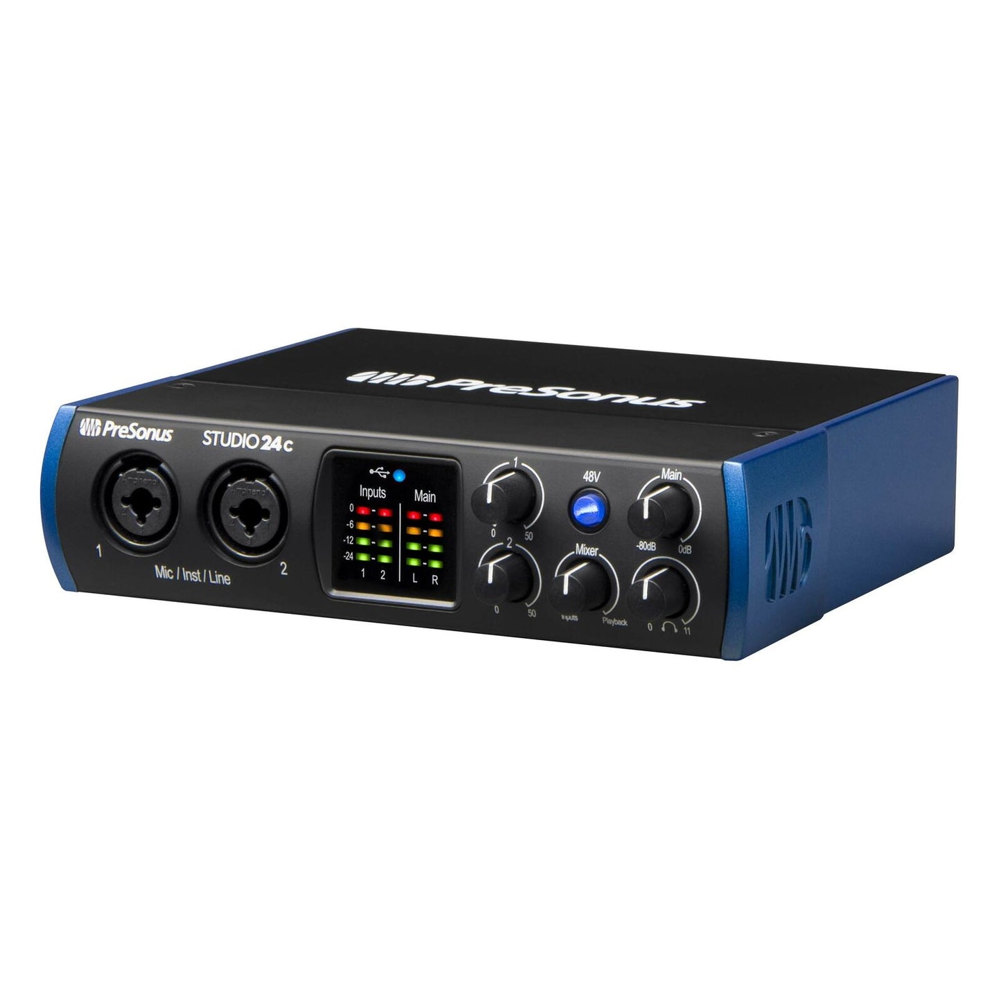 PreSonus Studio 24C USB-C 24-bit/192kHz Audio Interface with 2 Mic Inputs