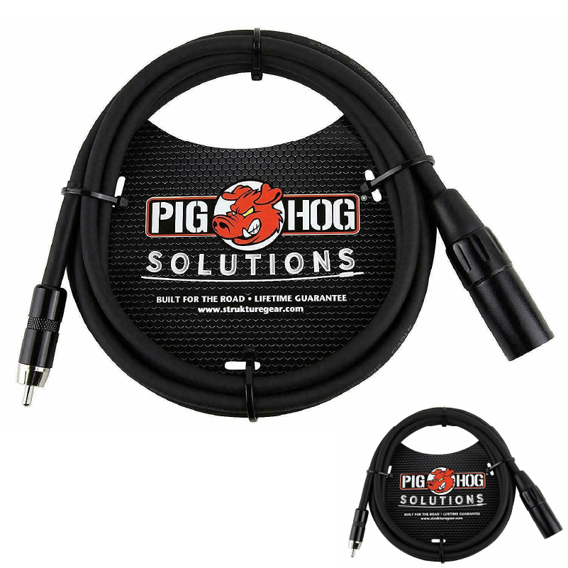 Pig Hog 6 Foot XLR Male to RCA Male Audio Cable Adapter PX-XMR06