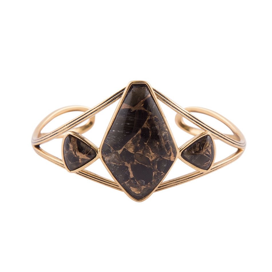 Shungite and Bronze Cuff
