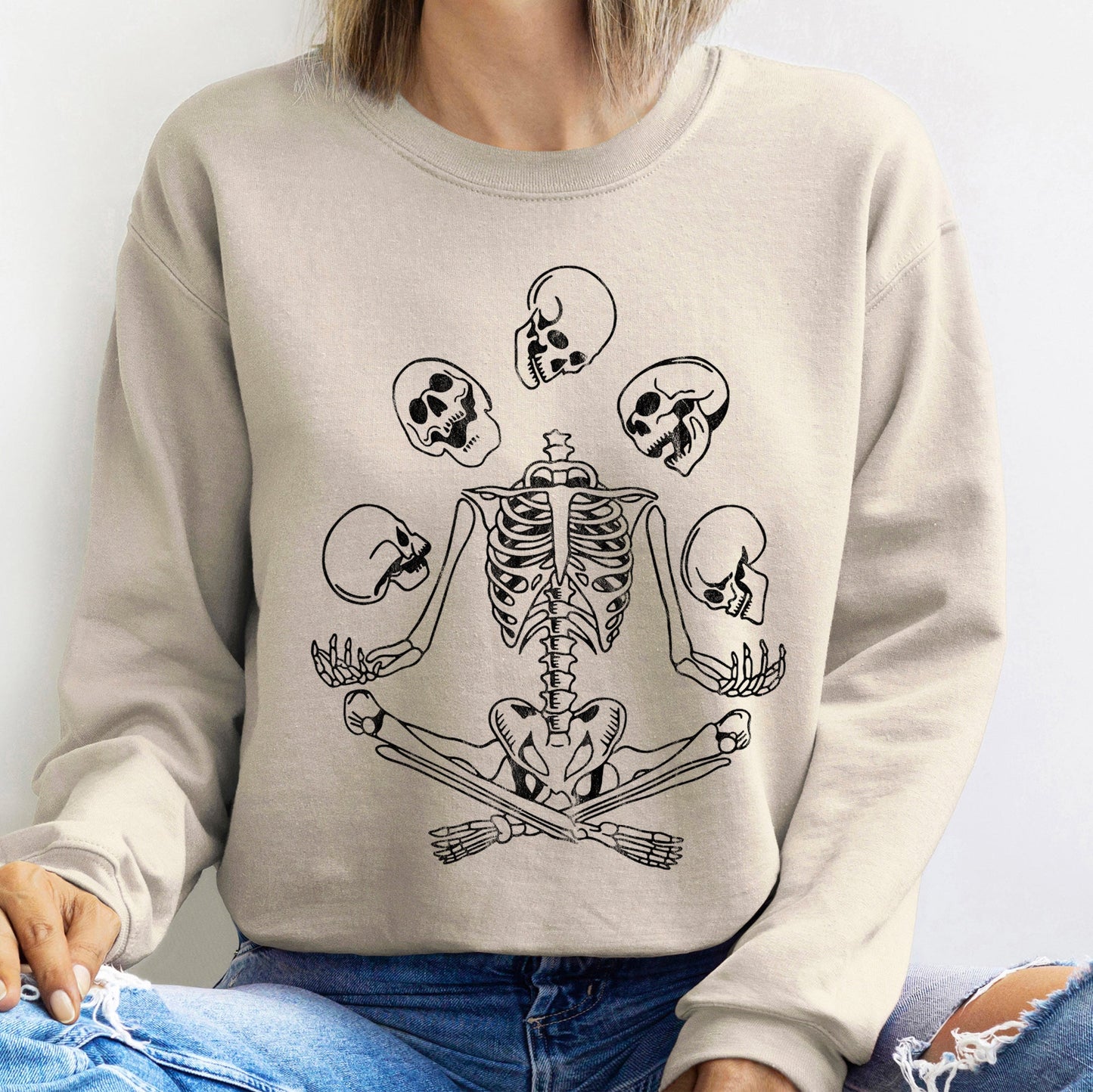 Skeleton Juggling Halloween Sweatshirt