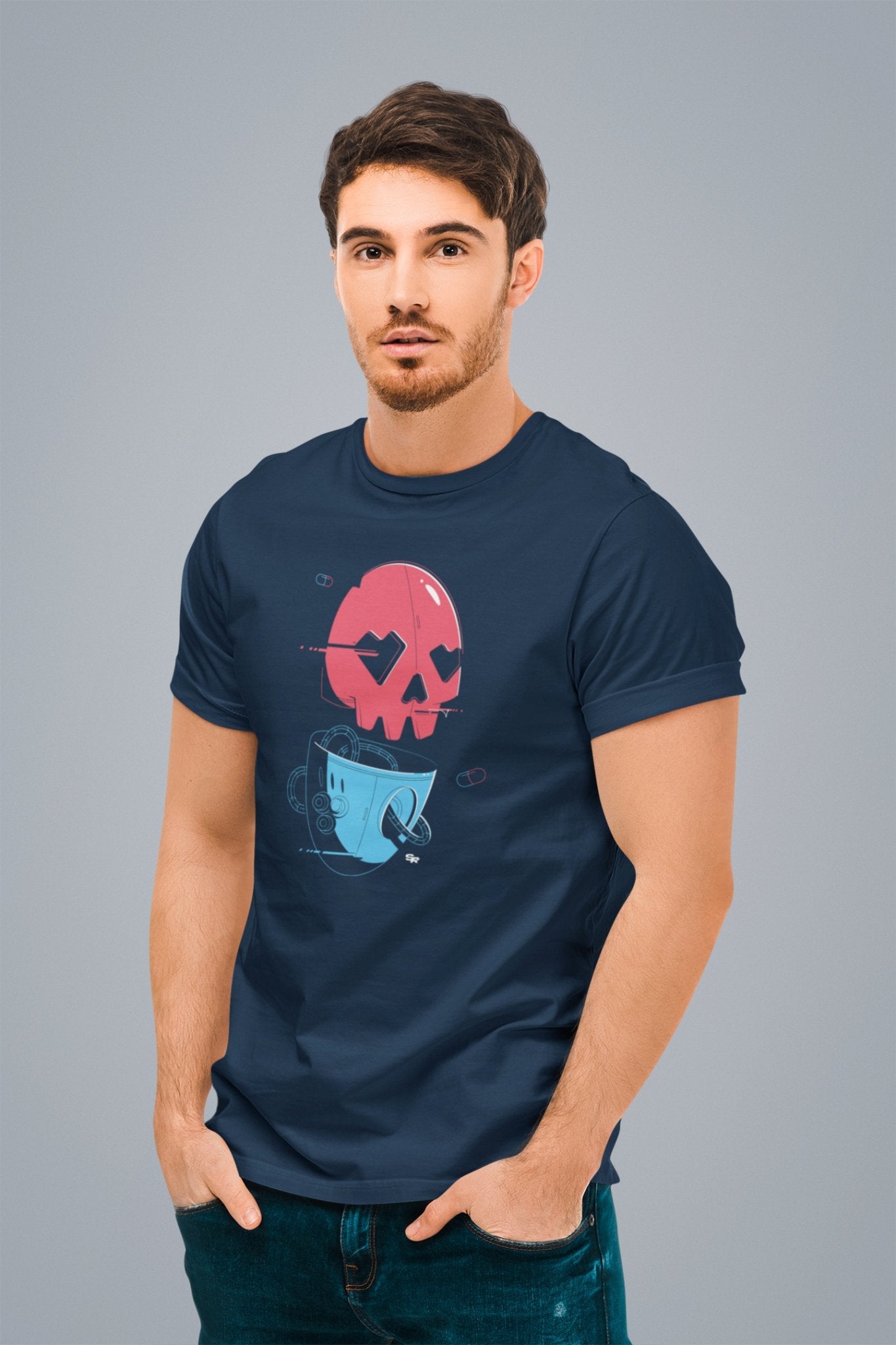 Nano-Pill SkullRobot Heavyweight T-Shirt