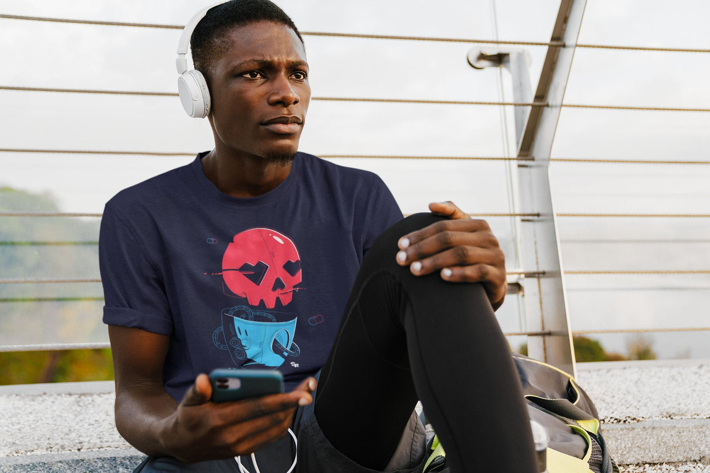Nano-Pill SkullRobot Heavyweight T-Shirt