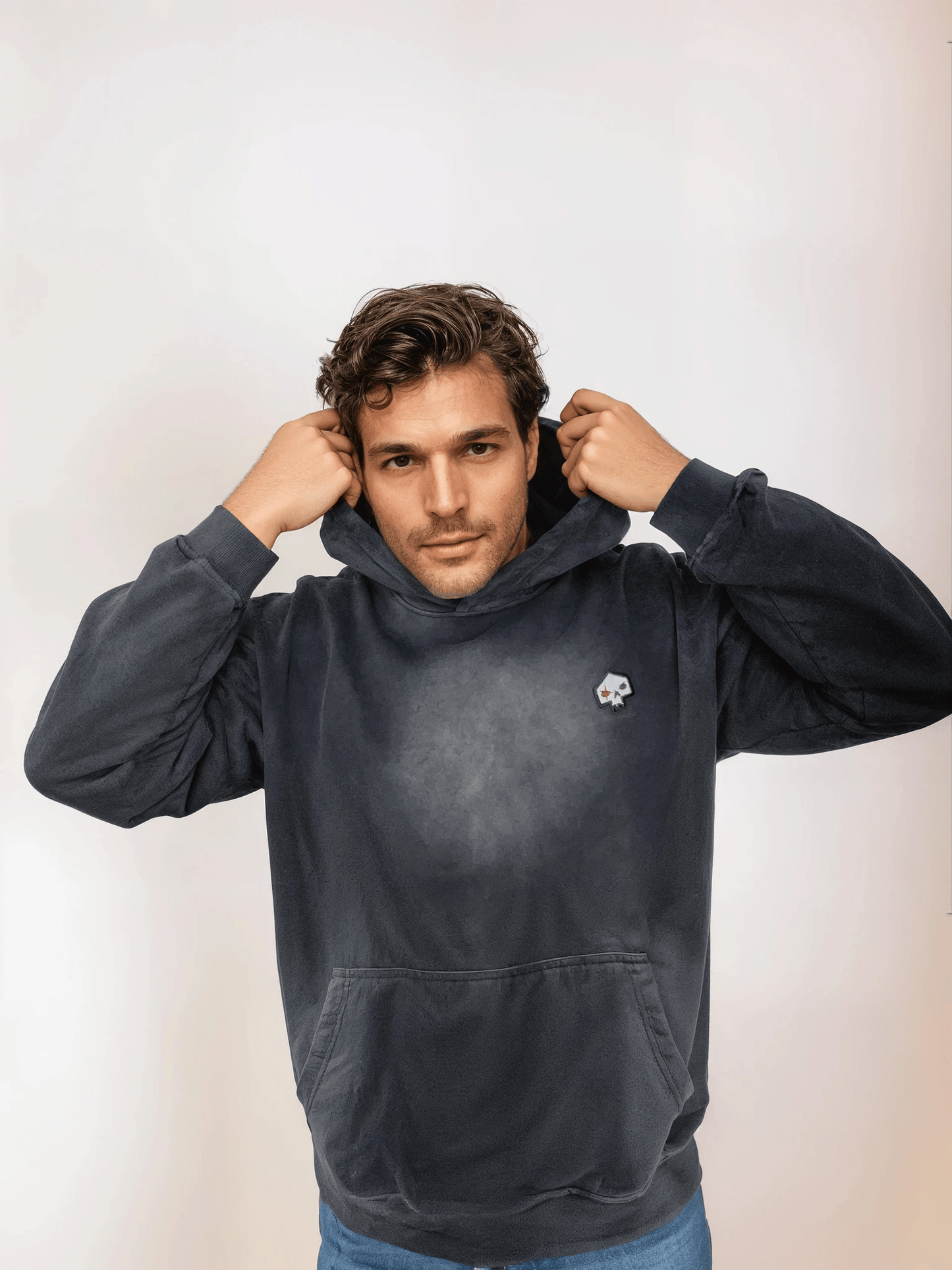 SkullRobot Washed Tailored Stitch Hoodie