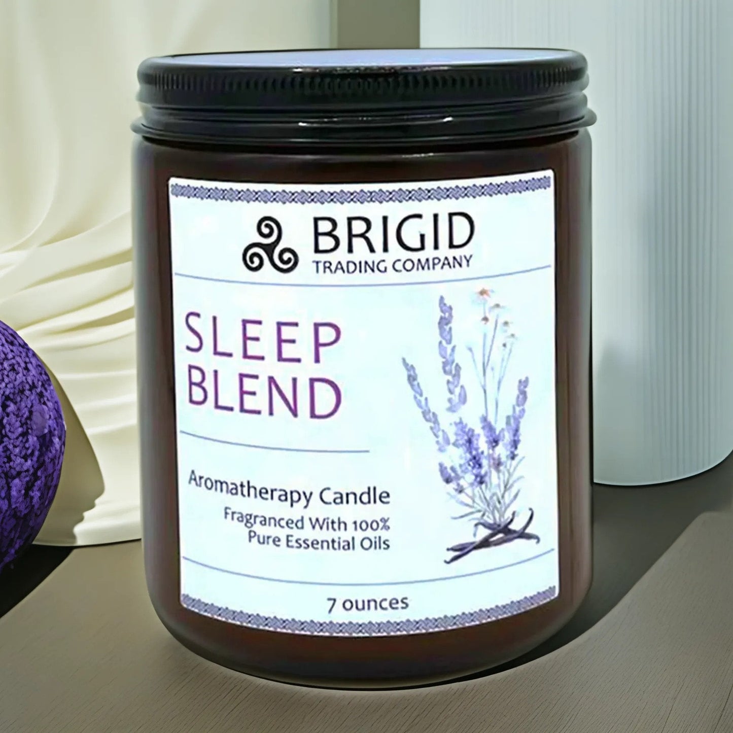 Sleep Blend Soy Wax Candle Lavender Chamomile and Vanilla