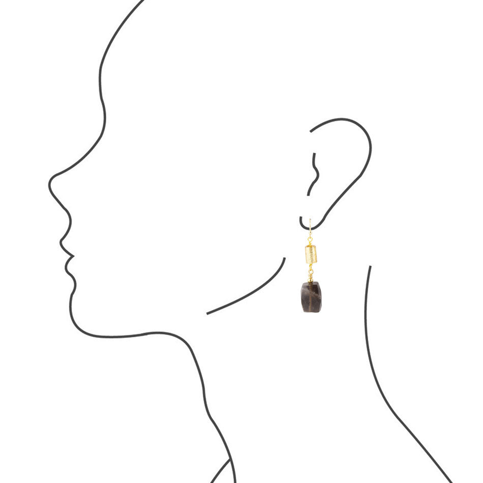 Smoky Quartz Drop Earrings