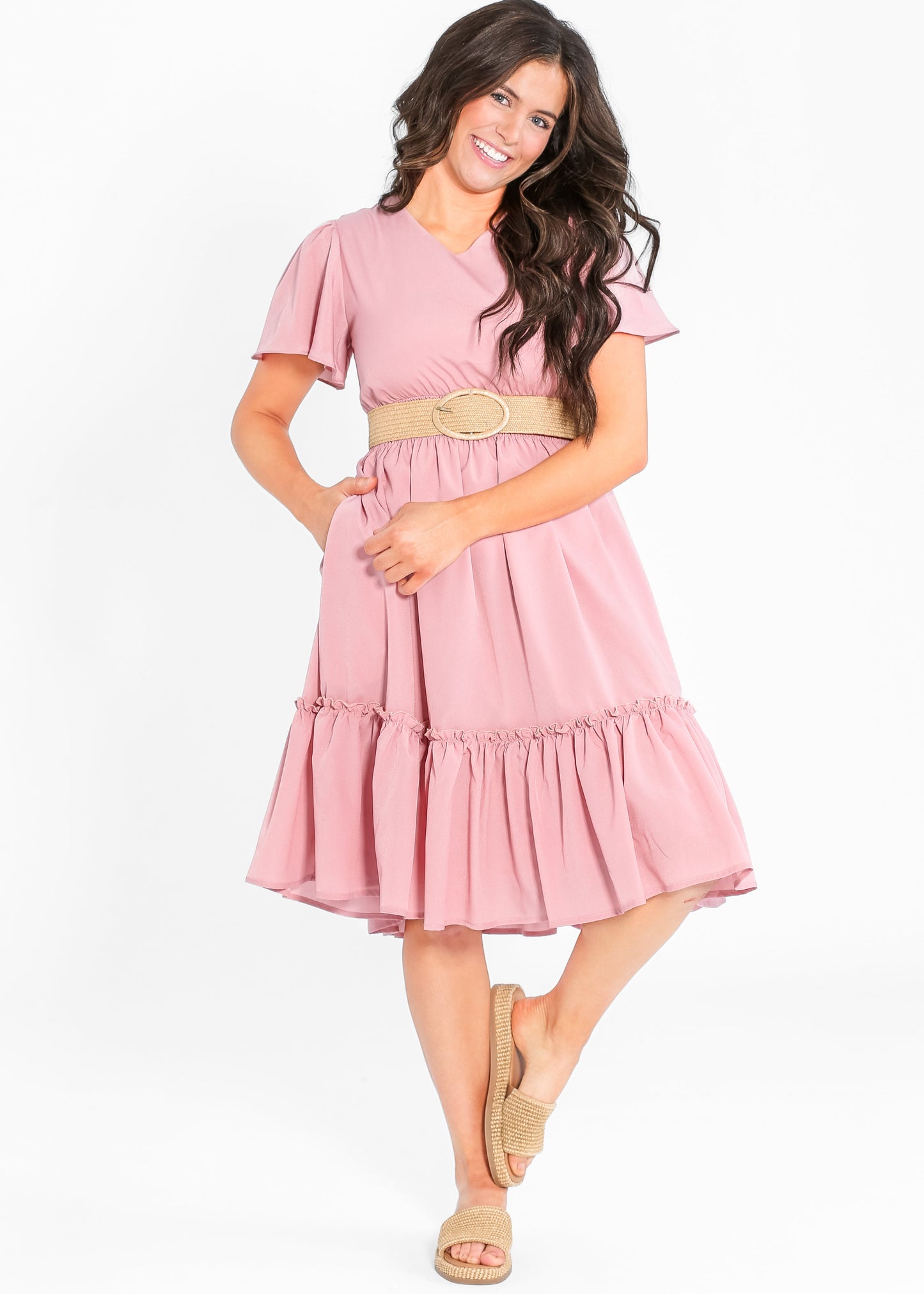 Sophie V-Neck Midi Dress