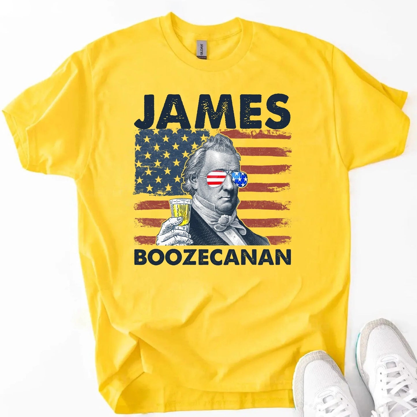 James Boozecanan 4th of July Shirt – Funny Presidential Drinking Tee