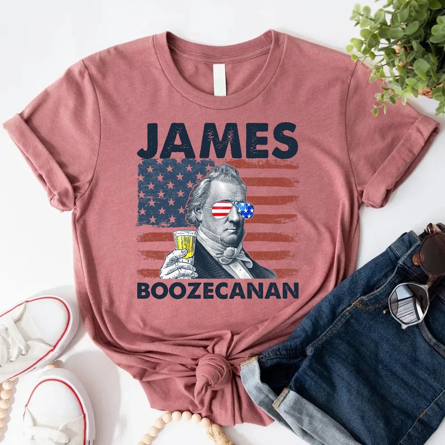 James Boozecanan 4th of July Shirt – Funny Presidential Drinking Tee