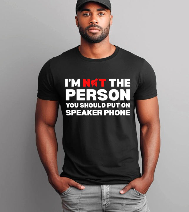 Speaker Phone Unisex T-Shirt – Funny Talk Loud Tee