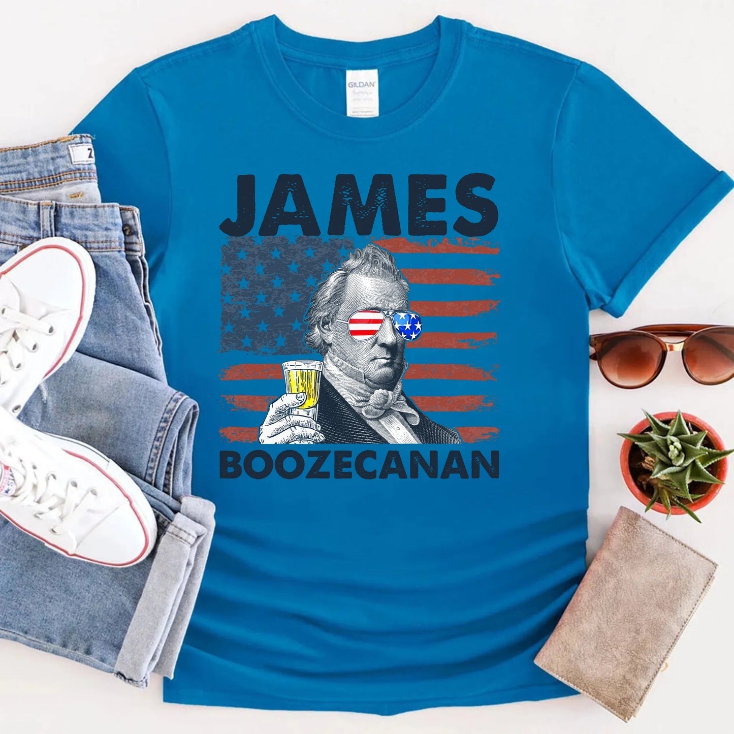 James Boozecanan 4th of July Shirt – Funny Presidential Drinking Tee