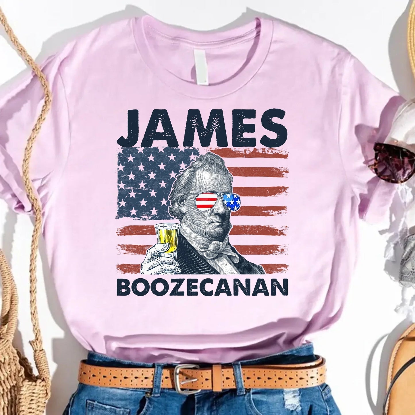 James Boozecanan 4th of July Shirt – Funny Presidential Drinking Tee