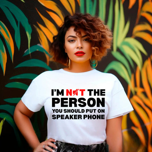 Speaker Phone Unisex T-Shirt – Funny Talk Loud Tee