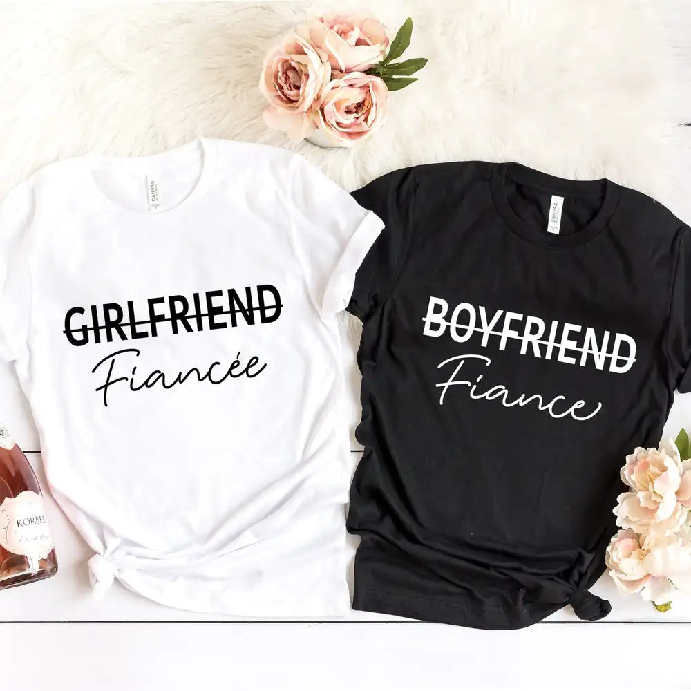 Boyfriend & Girlfriend Couples Tee Comfortable Unisex T-Shirt