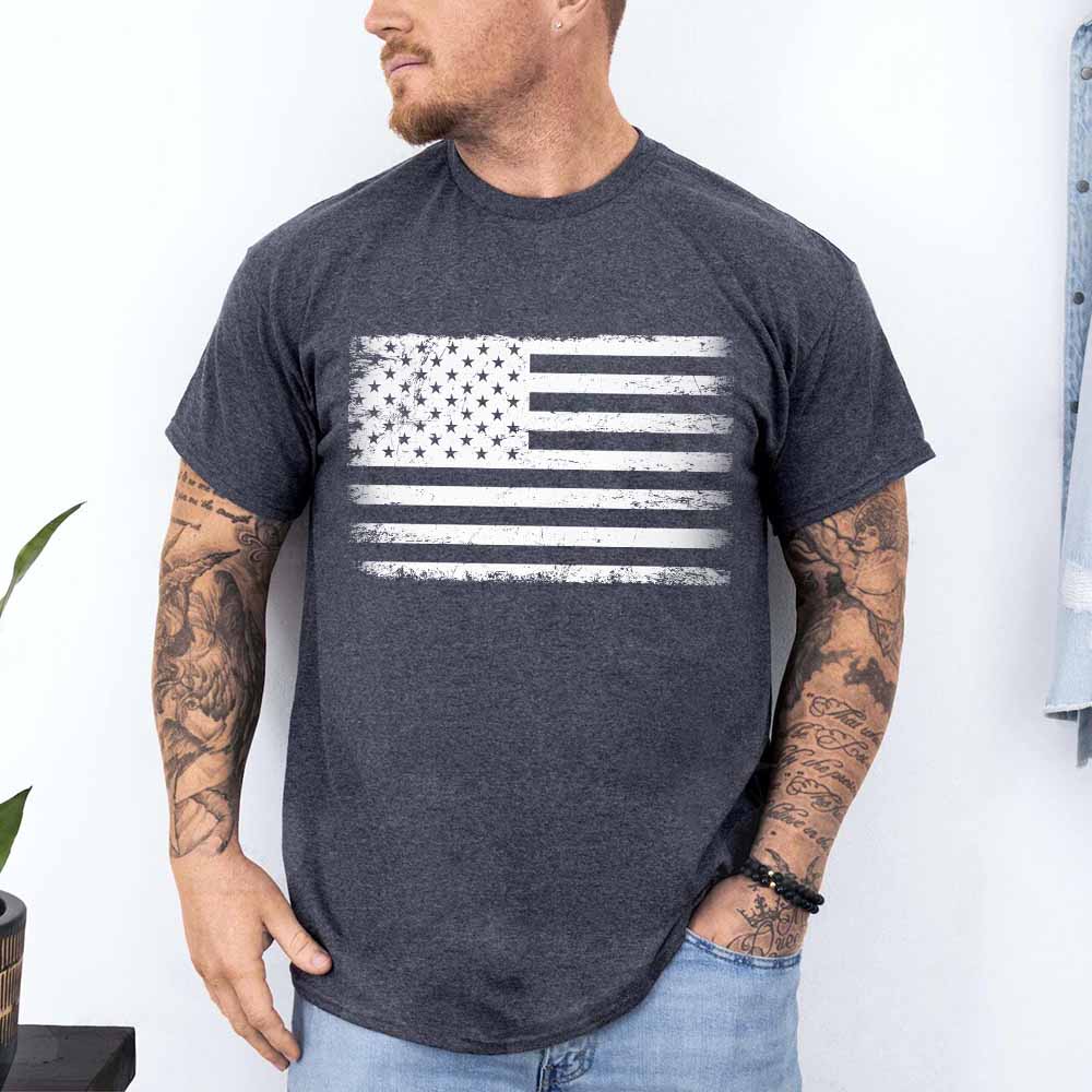Rogue Style USA Distressed Flag Unisex T-Shirts