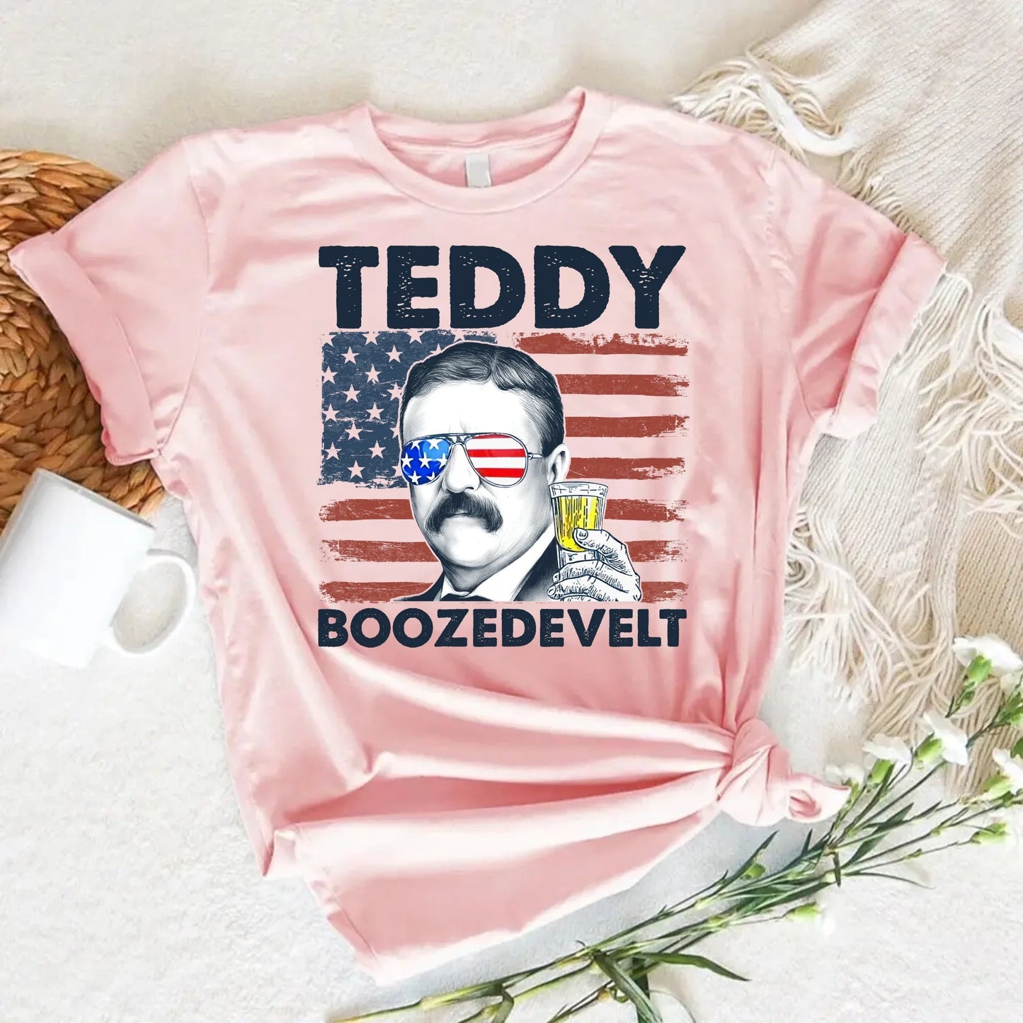 Teddy Boozedevelt 4th of July Shirt – Roosevelt Party Drinking Tee