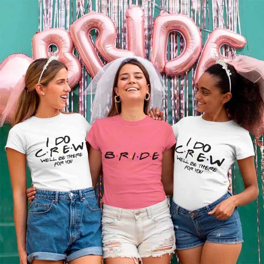 💎 Bachelorette Party Shirts Bride, I Do Crew V-Neck Tee 🍾