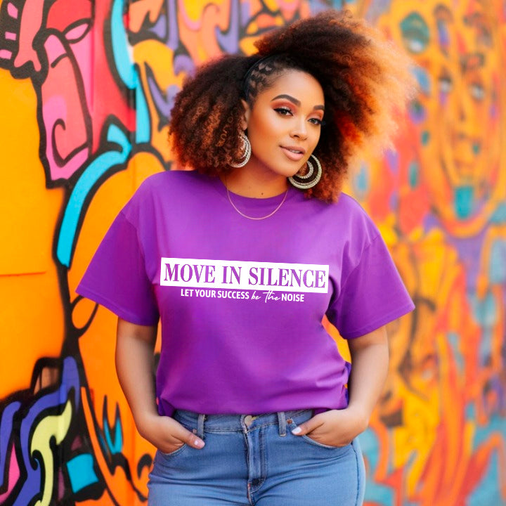 Move in Silence Unisex T-Shirt – Motivational Hustle Tee