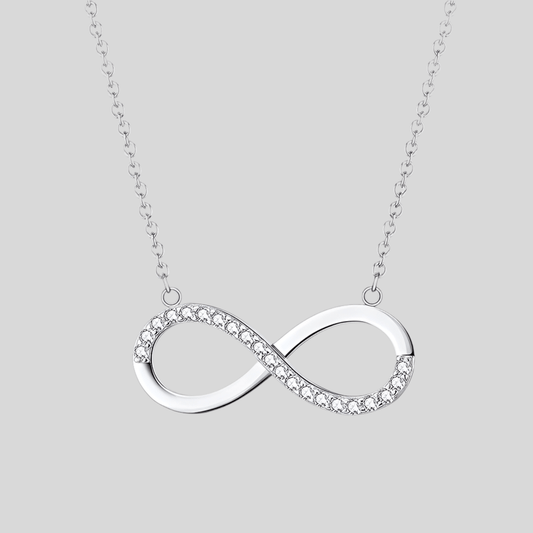 Infinity Pendant Necklace Hypoallergenic 925 Sterling Silver Sparkle Infinity Pendant Necklace
