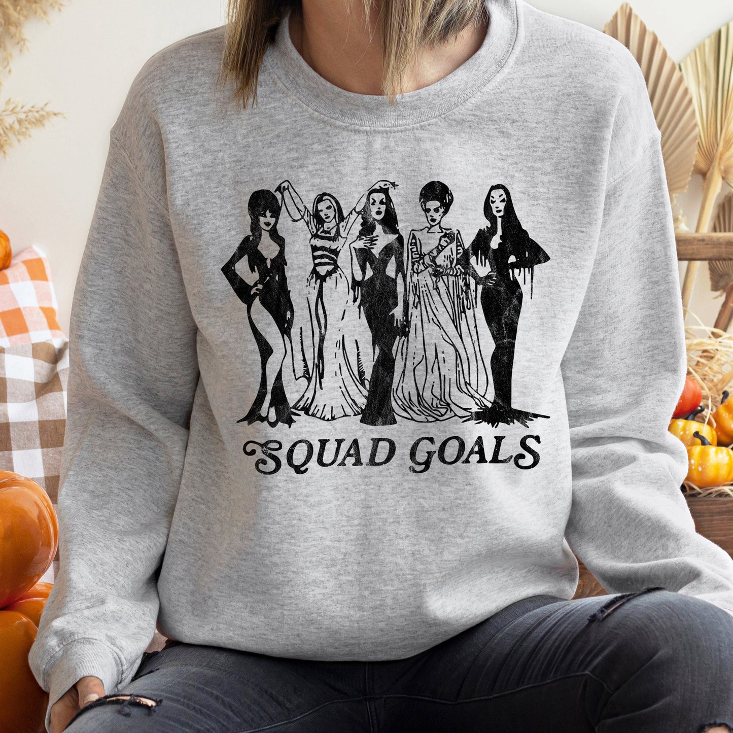 Squad Goals Vintage Halloween Sweatshirt