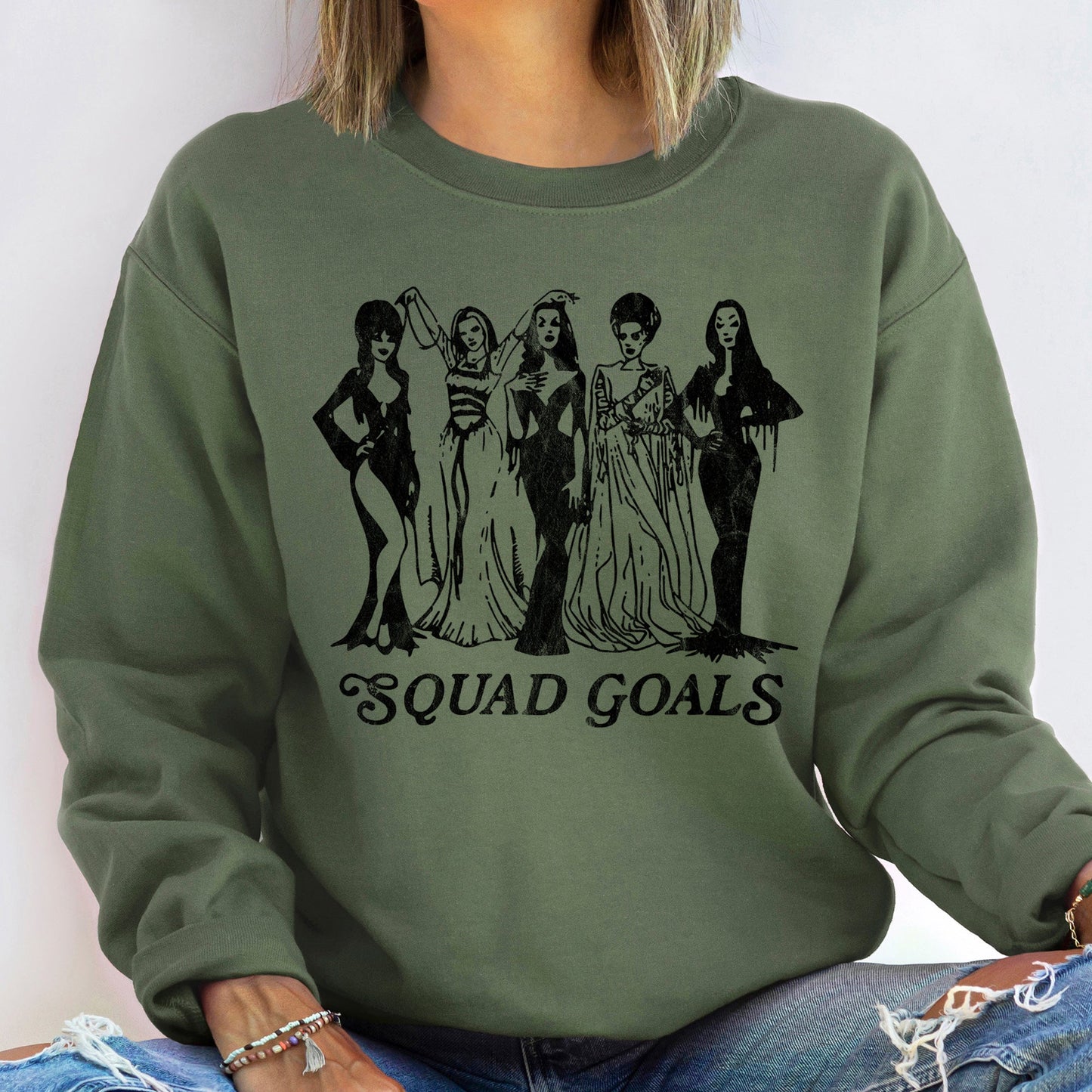 Squad Goals Vintage Halloween Sweatshirt