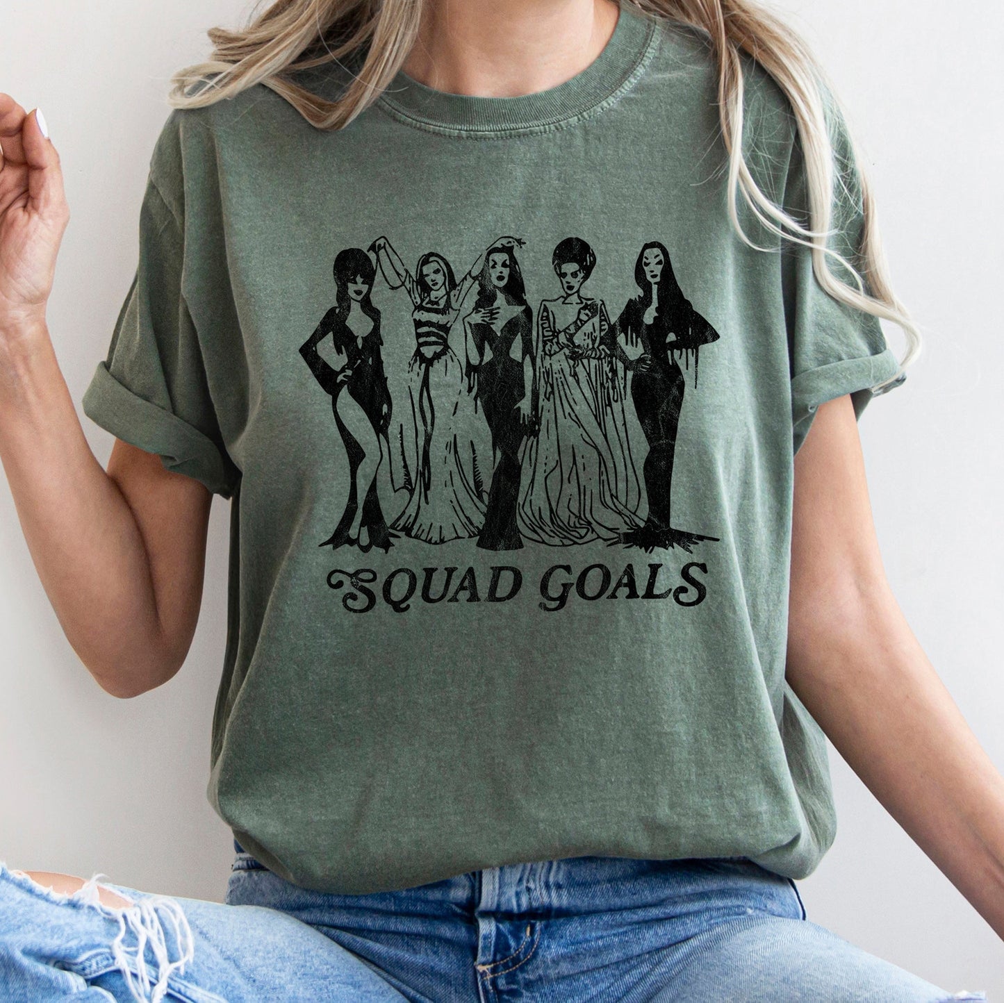 Squad Goals Retro Halloween Comfort Colors Tshirt