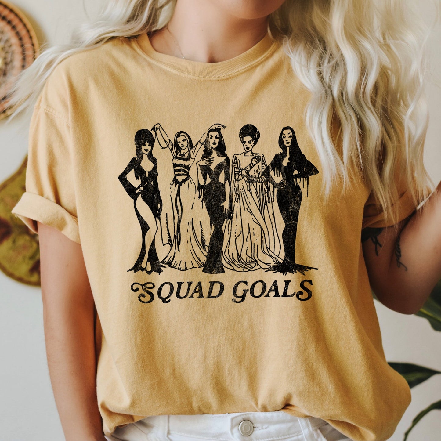 Squad Goals Retro Halloween Comfort Colors Tshirt