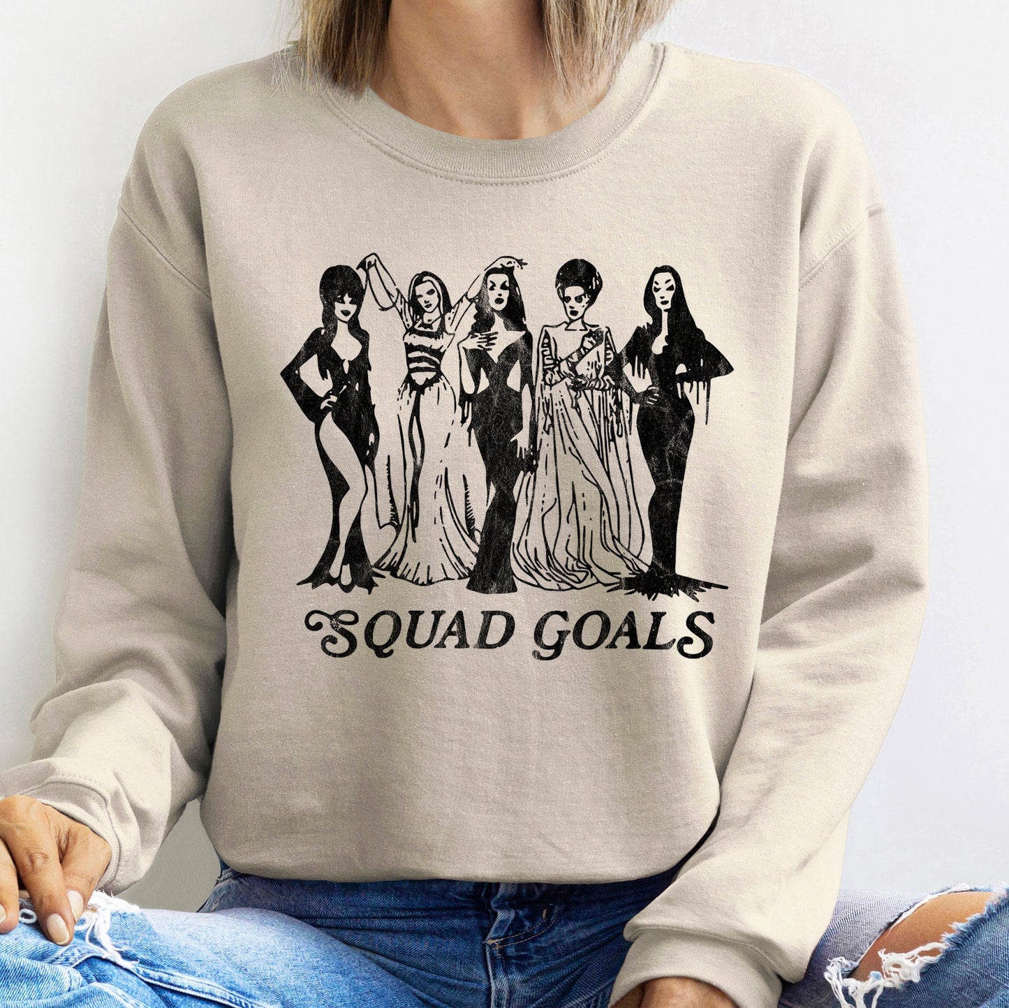 Squad Goals Vintage Halloween Sweatshirt