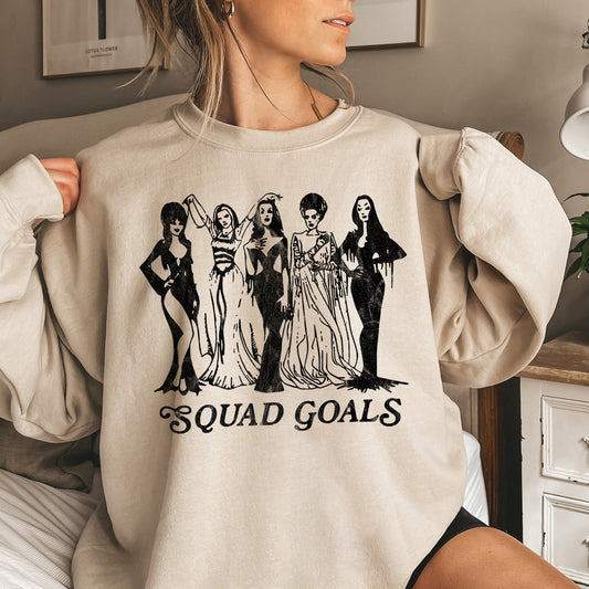 Squad Goals Vintage Halloween Sweatshirt