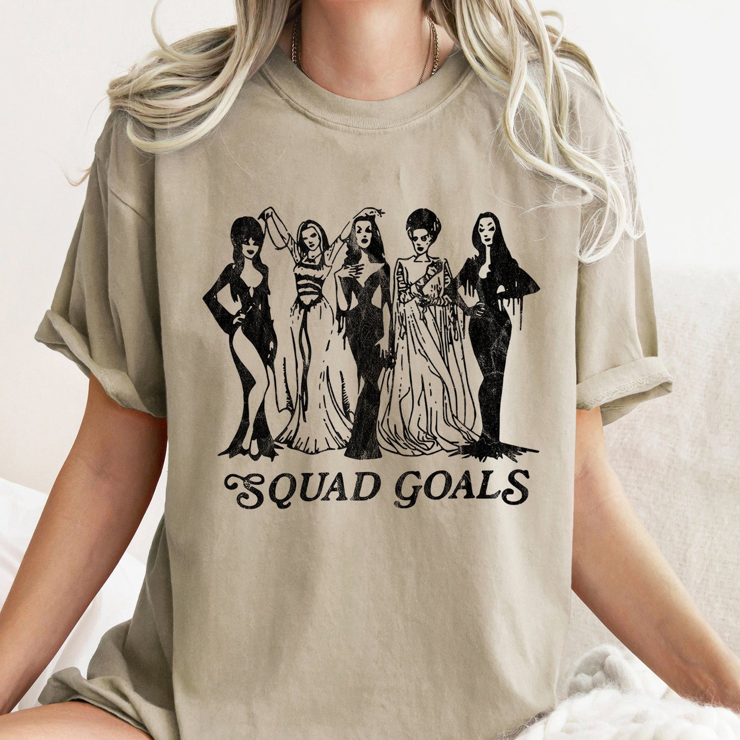 Squad Goals Retro Halloween Comfort Colors Tshirt