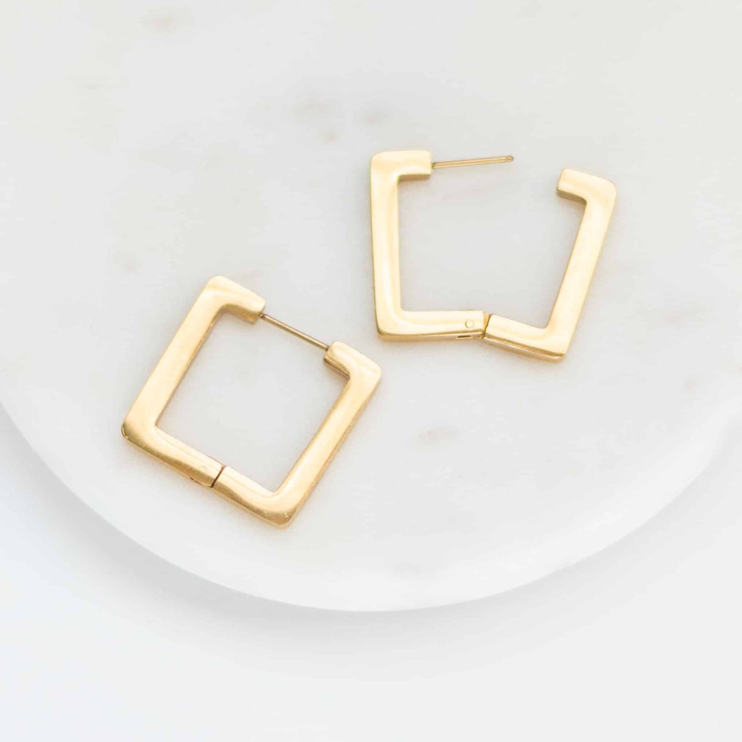 Square Hoop Chunky Earrings Alex Sela Designs