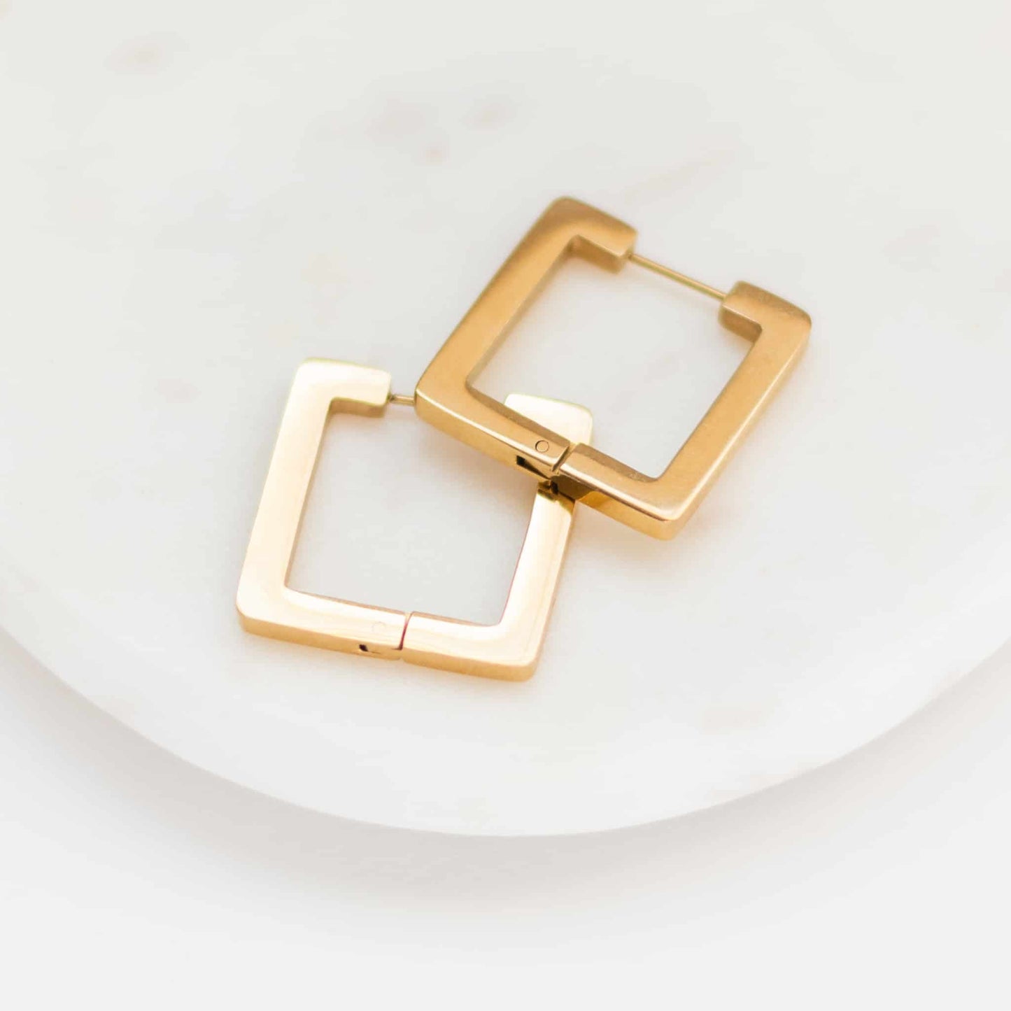 Square Hoop Chunky Earrings Alex Sela Designs