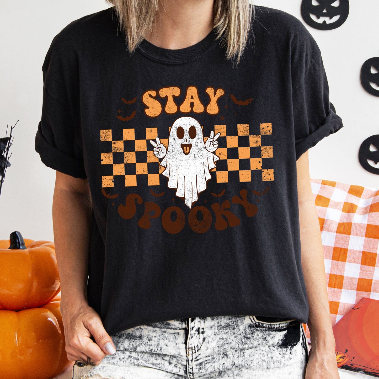 Stay Spooky Retro Halloween Comfort Colors Tshirt