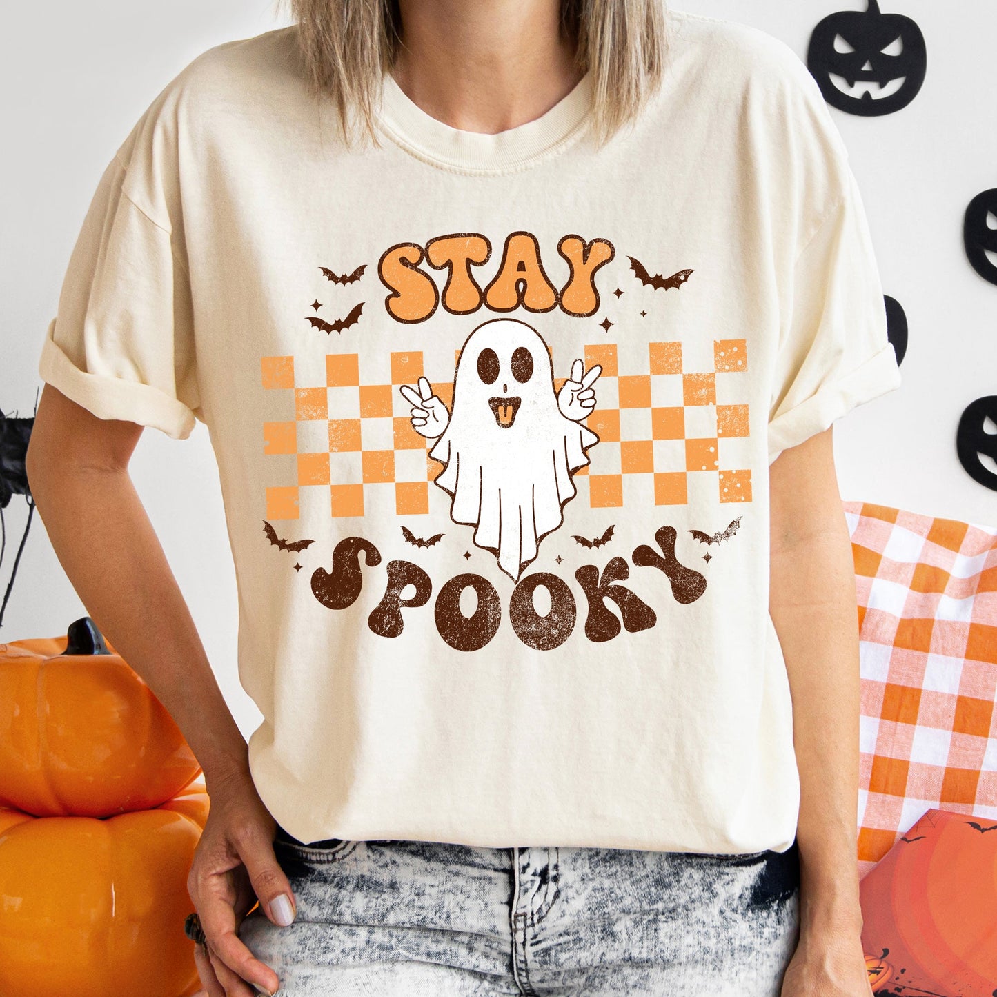 Stay Spooky Retro Halloween Comfort Colors Tshirt