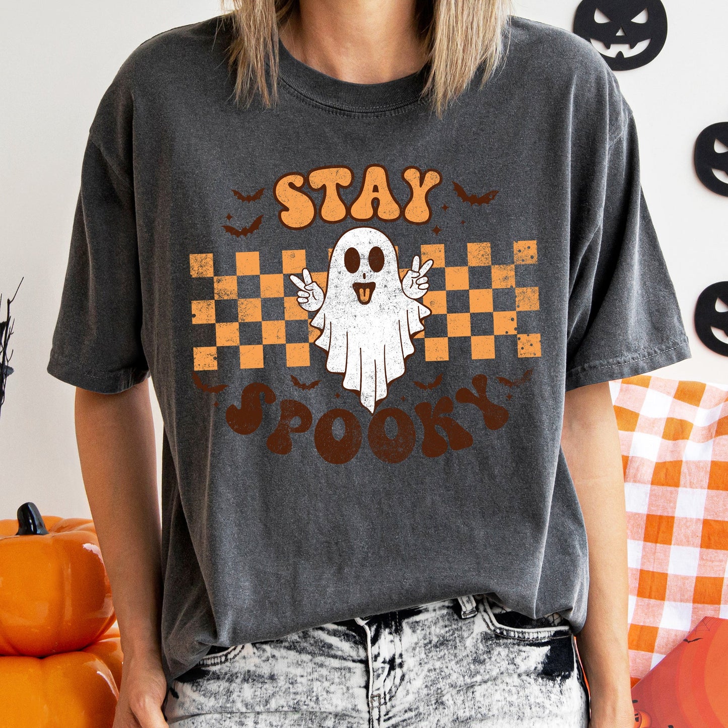 Stay Spooky Retro Halloween Comfort Colors Tshirt