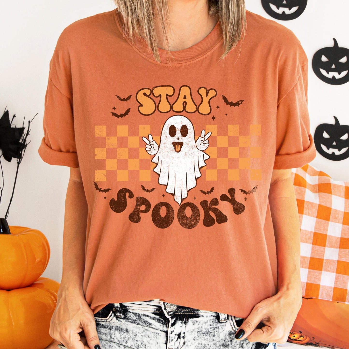 Stay Spooky Retro Halloween Comfort Colors Tshirt